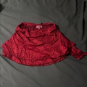 Edikted burgundy Red Lace mini skirt